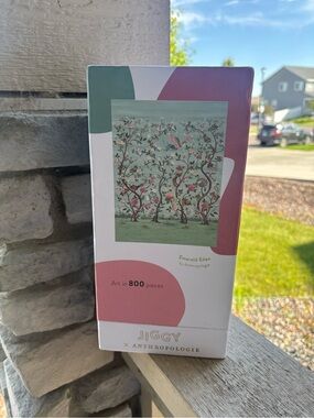 Anthropologie Emerald Eden Puzzle in Mint, Pink, and White